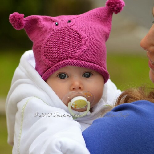 Knitting Pattern Owl Baby Hat baby Sizes Etsy