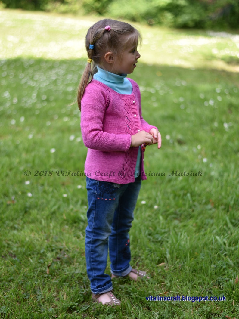 Knitting Pattern Liane Cardigan Toddler, Child and Teen sizes image 4