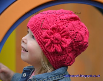 Knitting Pattern - Flower Spirits Hat (Toddler, Child and Adult sizes)