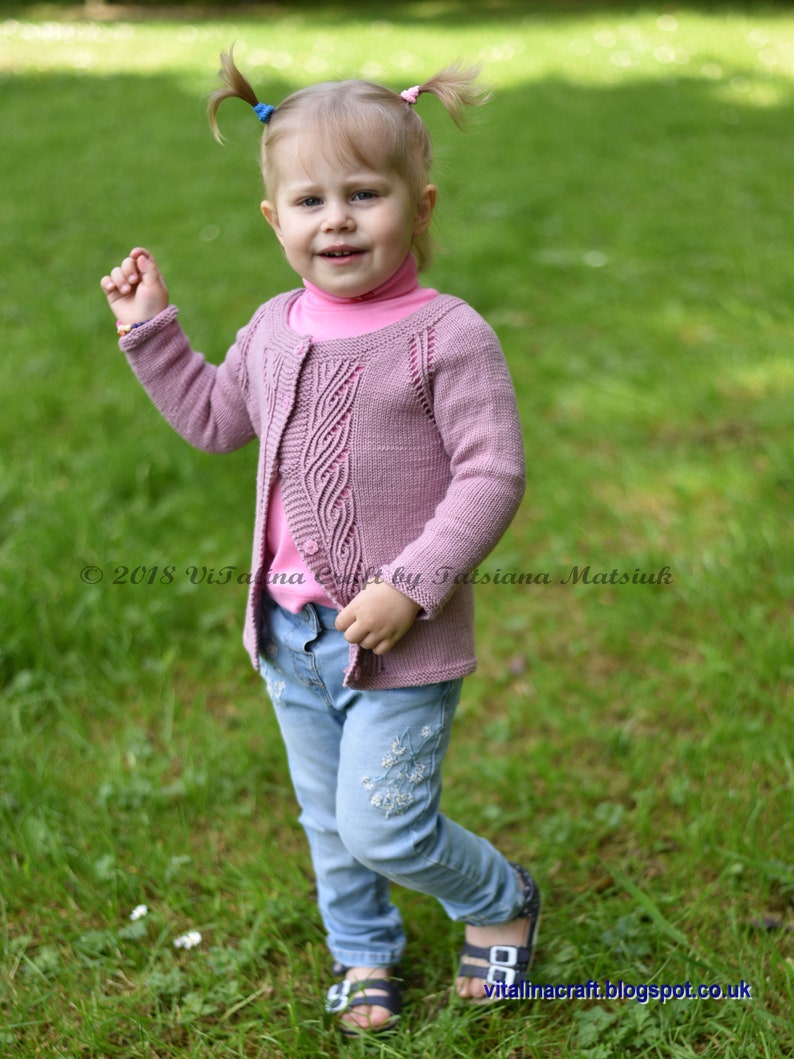 Knitting Pattern Liane Cardigan Toddler, Child and Teen sizes image 8