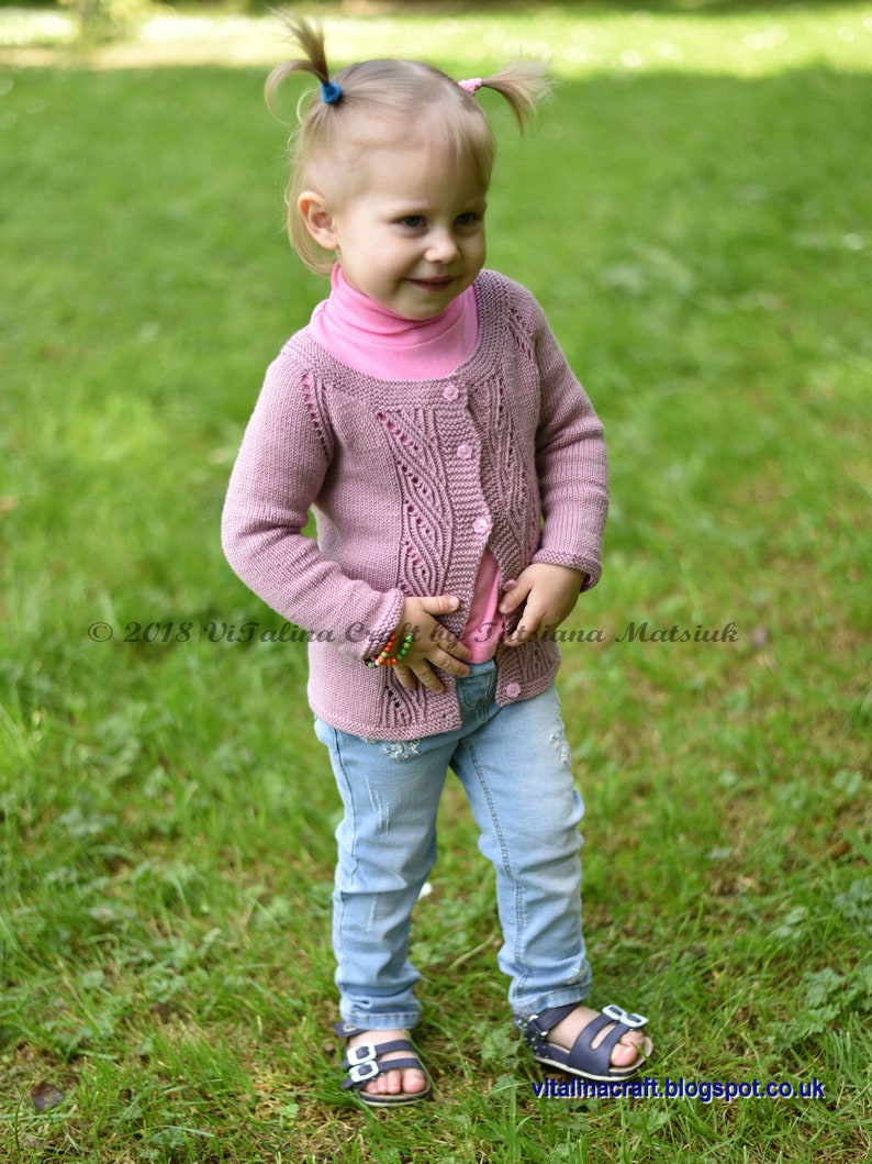 Knitting Pattern Liane Cardigan Toddler, Child and Teen sizes image 9