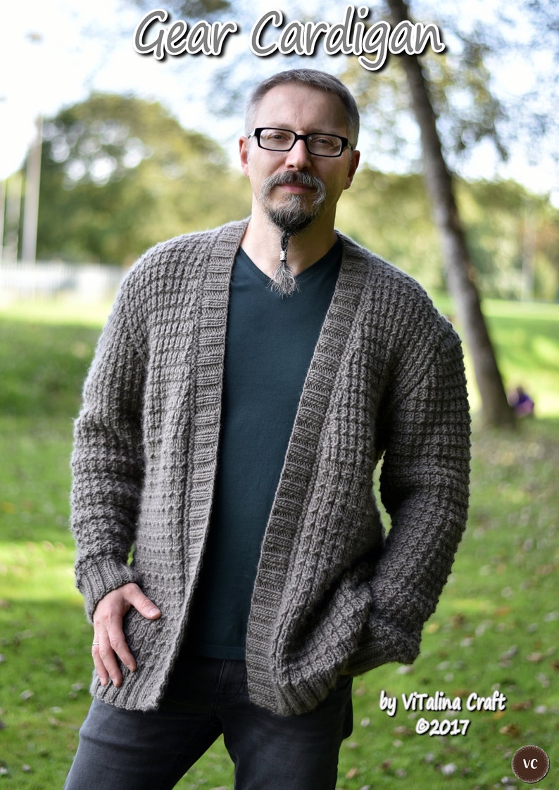 Knitting Pattern Gear Cardigan Adult sizes image 9