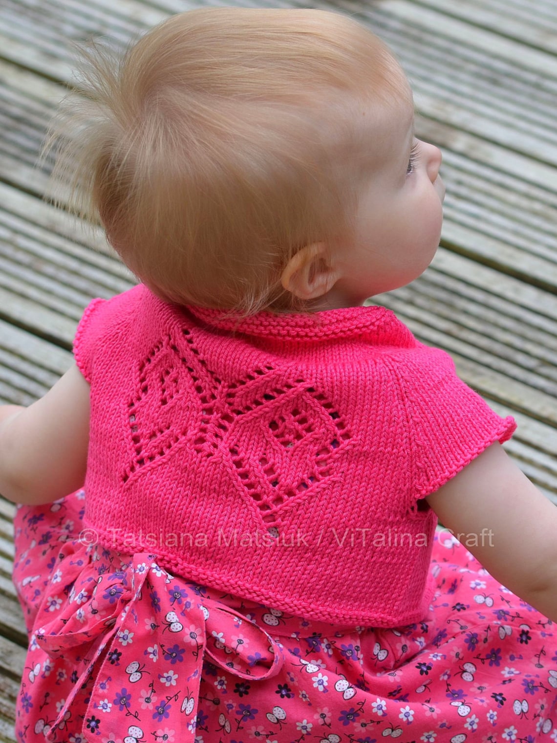 Knitting Pattern Papillon Bolero cardigan Baby Child Etsy UK