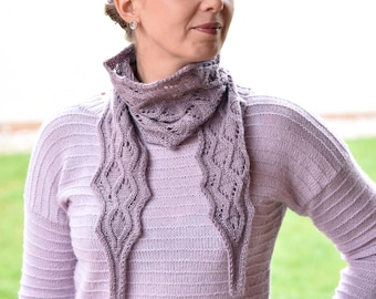 Knitting Pattern - Cresting Diamond Scarf