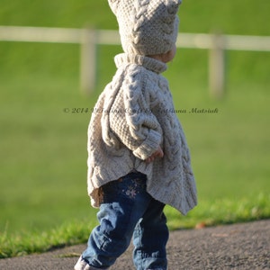 Knitting Pattern Vanilla Cloud Poncho and Hat Set Toddler and Child sizes image 4