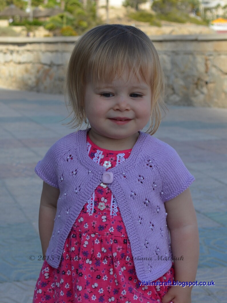 Knitting Pattern Violet Coast Bolero cardigan Baby Etsy