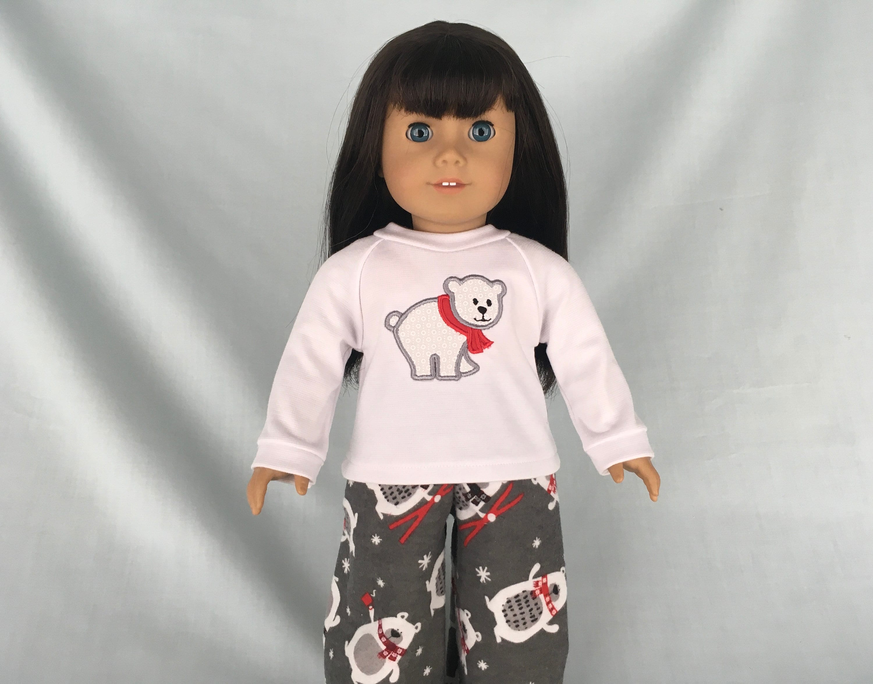 Polar Bear Pajamas for American Girl Doll 18 Inch Doll Etsy UK