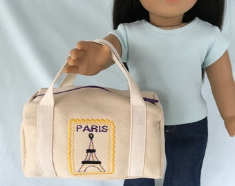 Paris Travel Duffle Bag for 18 Inch Doll