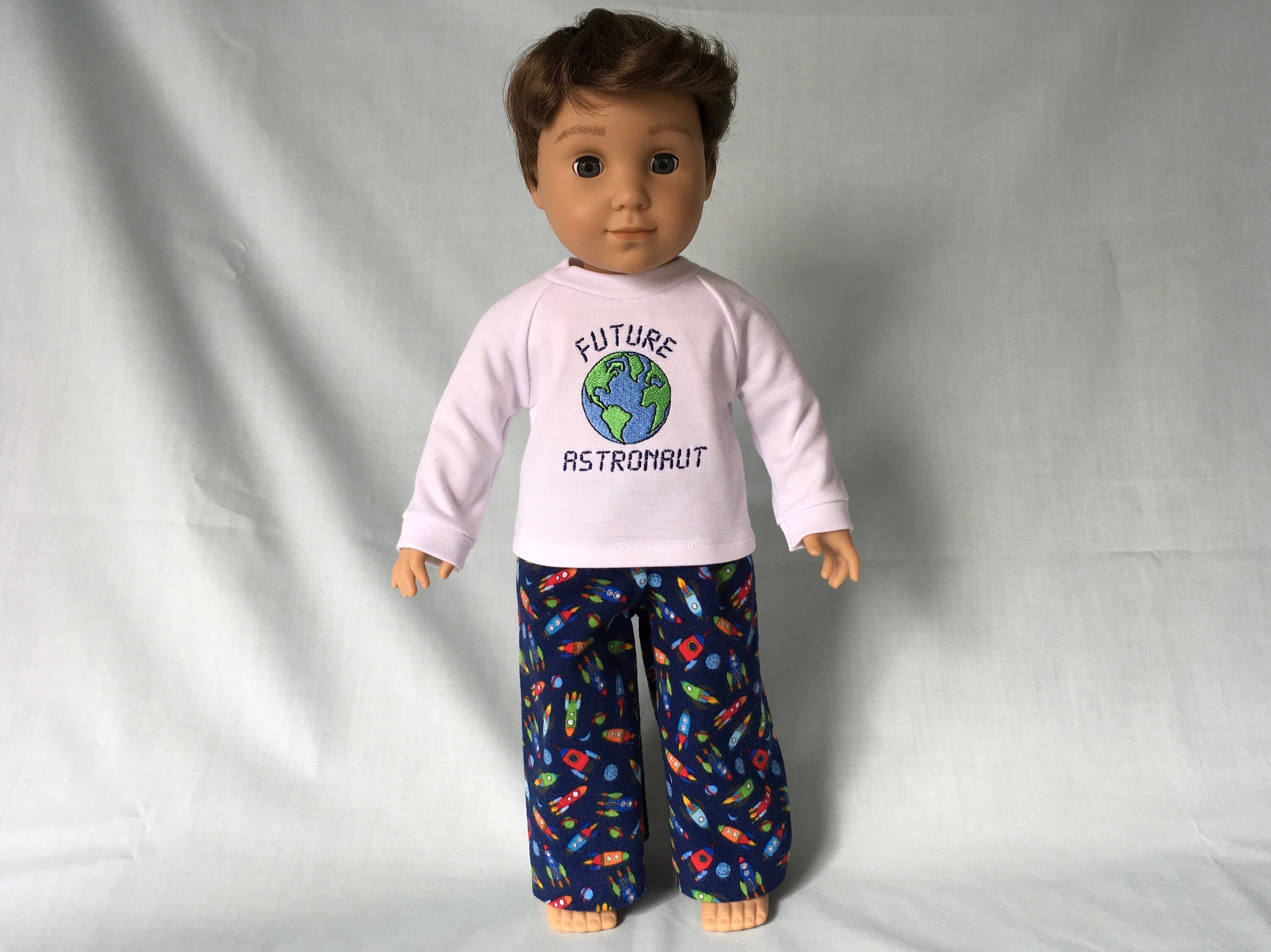 Future Astronaut Pajamas for American Girl 18 Inch Doll boy Doll