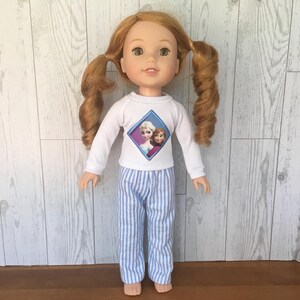 Frozen Elsa and Anna Pajamas for 14 Inch Dolls image 4