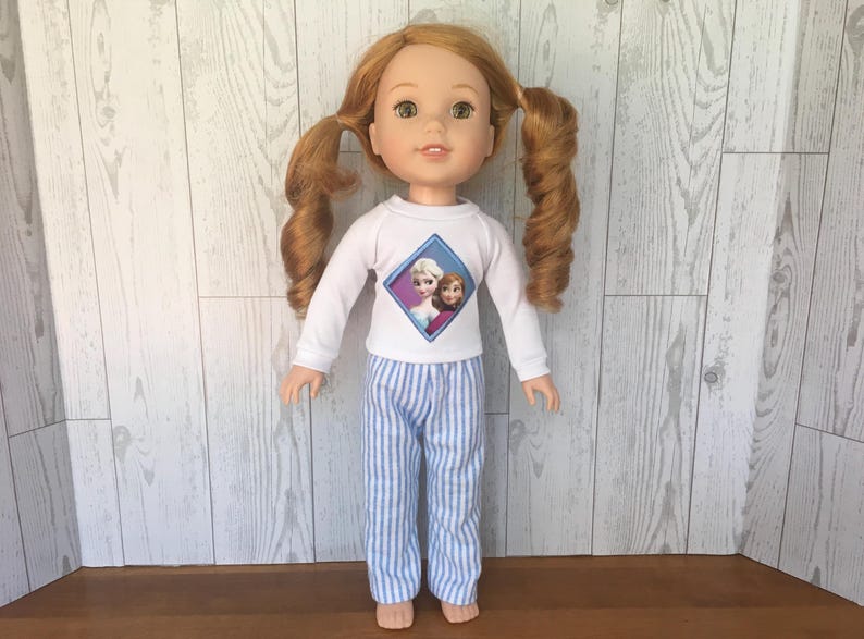 Frozen Elsa and Anna Pajamas for 14 Inch Dolls image 4