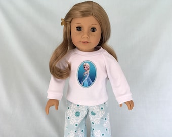 Elsa Pajamas for 18 Inch Dolls