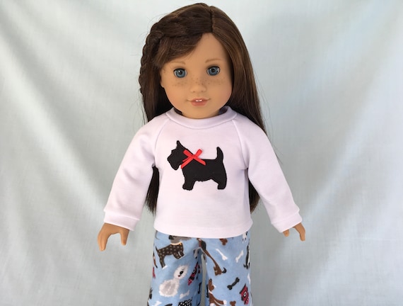 Scottish Terrier Dog Sweater Handmade for 18 inch American Girl Doll Made in USA