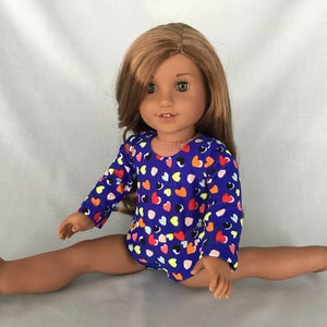 Hearts Leotard and Warm up Pants for 18 inch doll