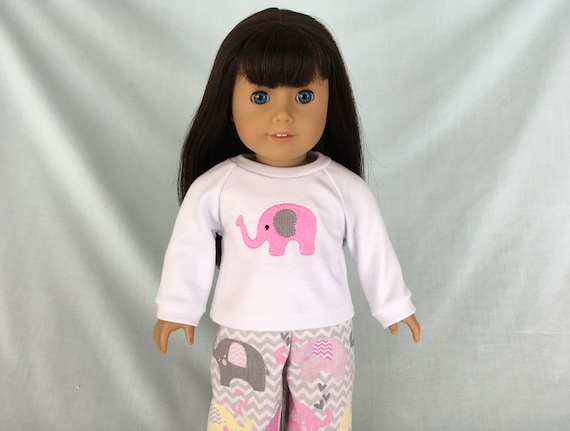 Elephants//Mama /& Baby Pajamas for 18/" Doll Clothes American Girl