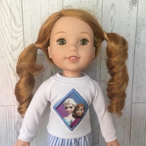 Frozen Elsa and Anna Pajamas for 14 Inch Dolls image 5