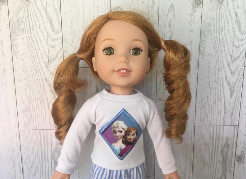Frozen Elsa and Anna Pajamas for 14 Inch Dolls image 5