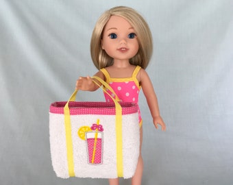 Debs YELLOW Pool Swim Mat w/Swimsuit Doll Clothes For 14" Wellie Wisher Girls