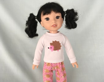 Hedgehog Pajamas for 14 Inch Dolls