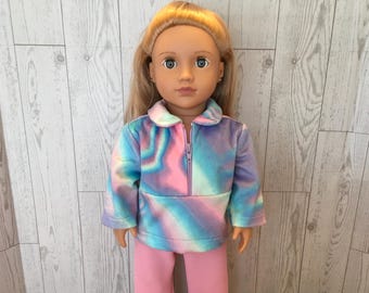 Half Zip Warmup Suit for 18 Inch Dolls