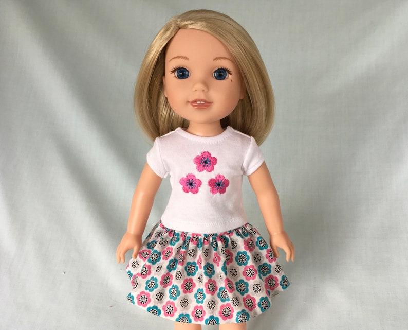Doll Clothes fits American Girl 14/" Wellie Wisher Pink T-Shirt