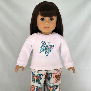 18 Doll Pajamas Blue Cloud With Glitter Cotton Fabric & White Furry  Slippers, Fits 18 American Girl Dolls 
