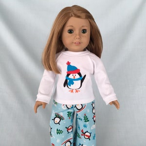Pink Penguin Pajama Pants for 18 Dolls Lounge Pants for Dolls Etsy Canada