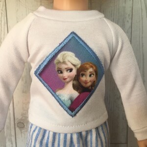 Frozen Elsa and Anna Pajamas for 14 Inch Dolls image 2
