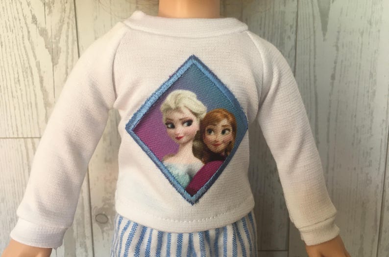 Frozen Elsa and Anna Pajamas for 14 Inch Dolls image 2