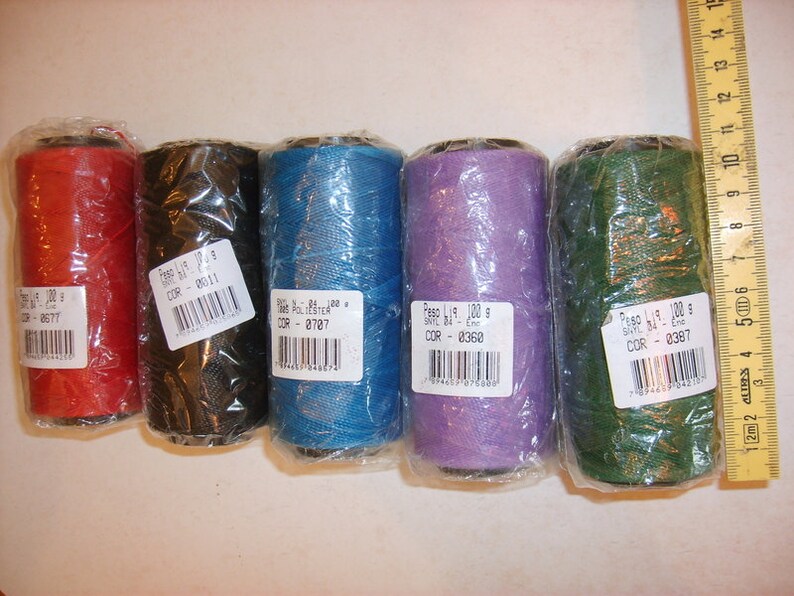 Waxed polyester string 5 rolls, 168m each image 4