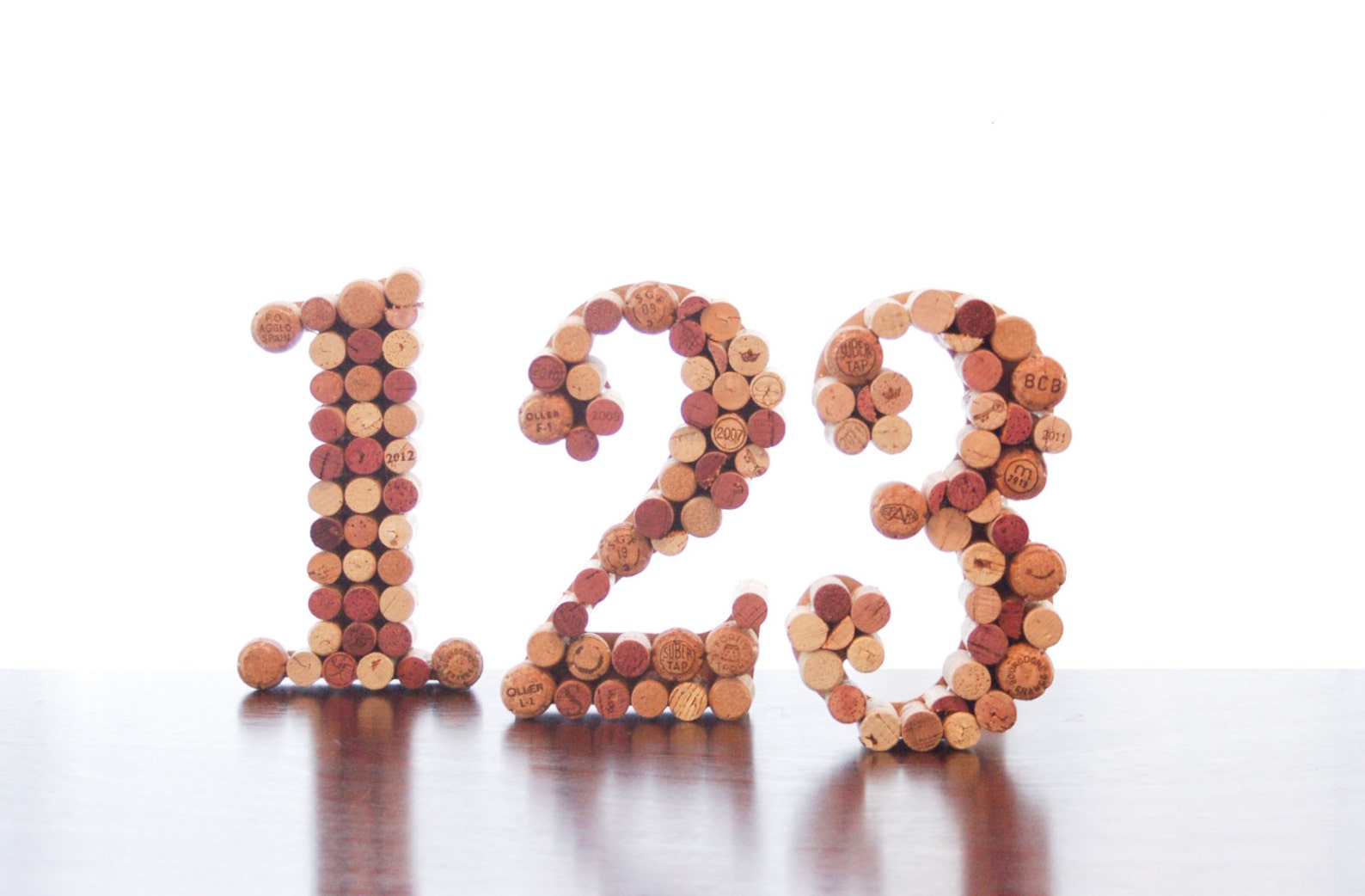 Wine Cork Number, Table Numbers, Wine Table Number, Ten Upcycled Wine ...
