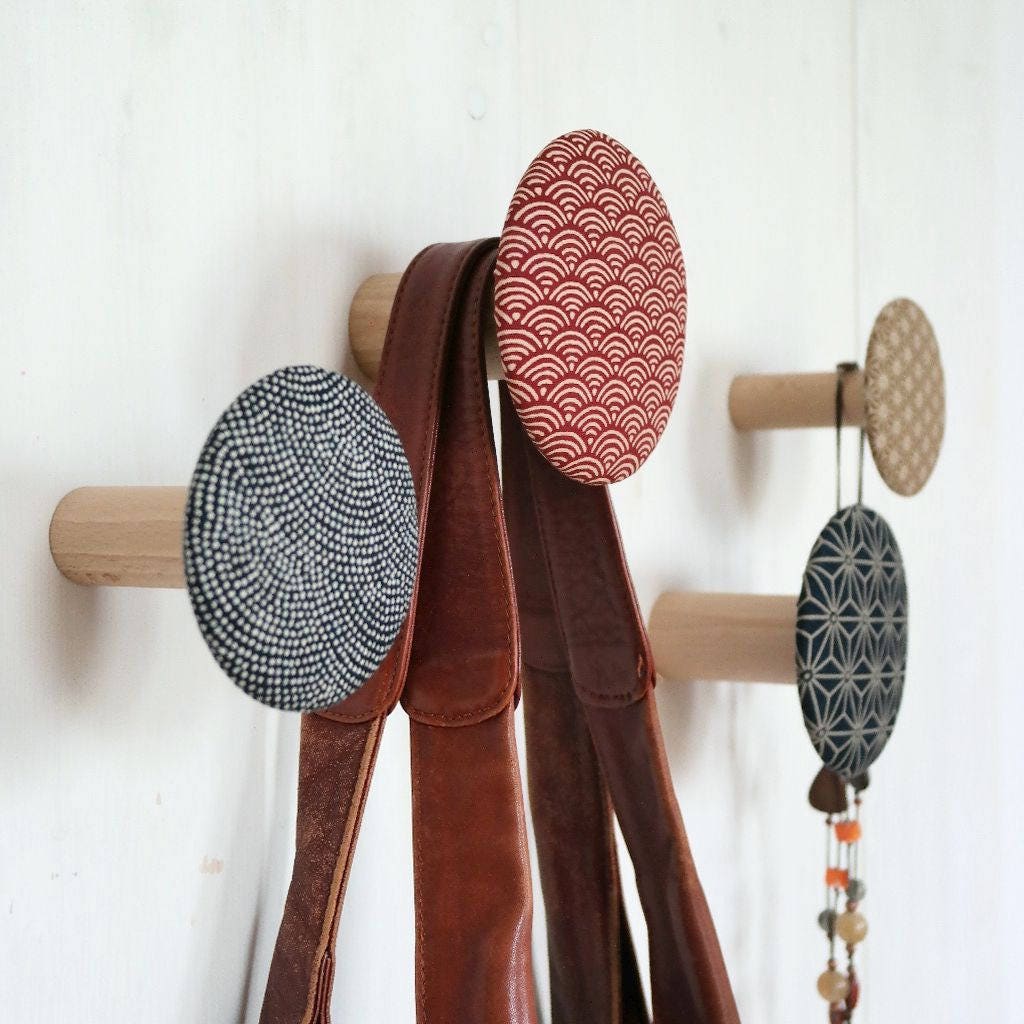 4 Decorative Wall Hooks / Jewelry Holders JAPAN / Coat Hooks / Etsy