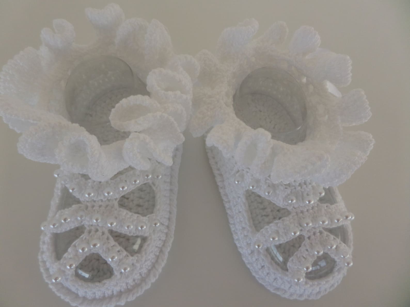 crochet baby booties, baby girl ballet slippers. crochet baby shoes for newborn to 06 months.