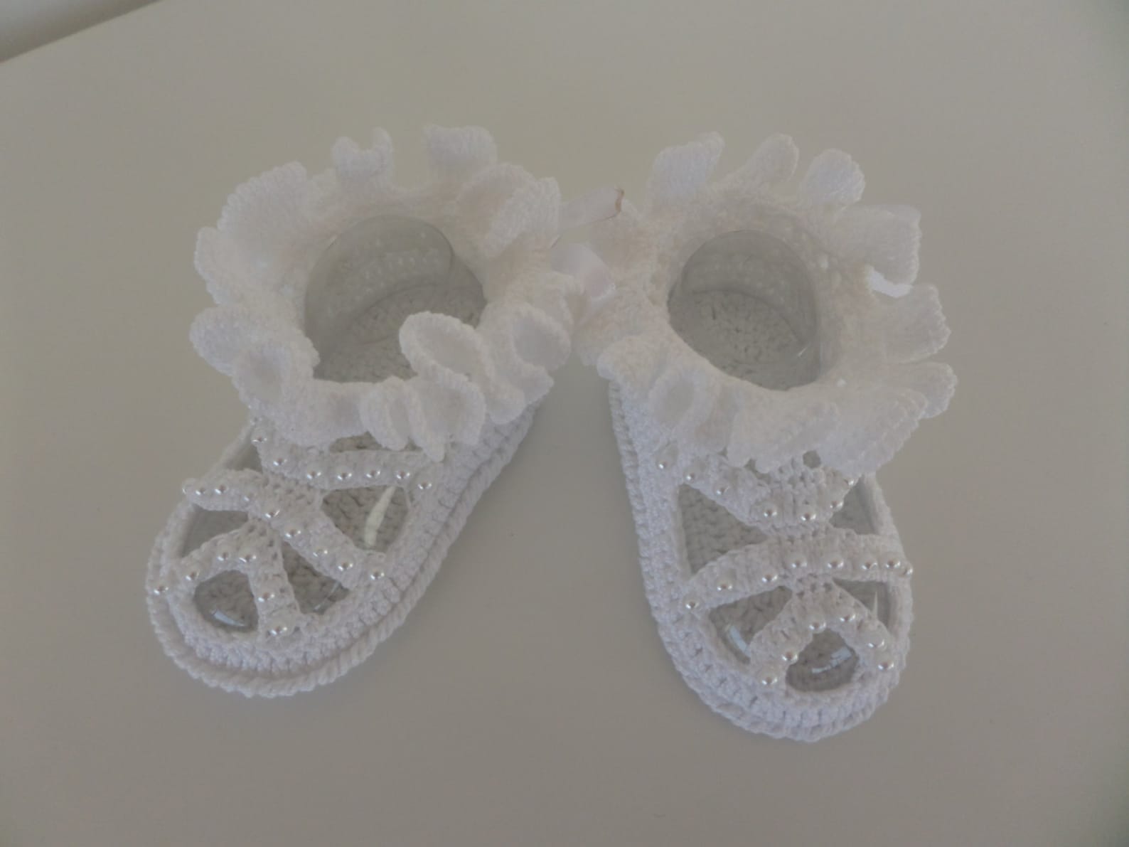 crochet baby booties, baby girl ballet slippers. crochet baby shoes for newborn to 06 months.