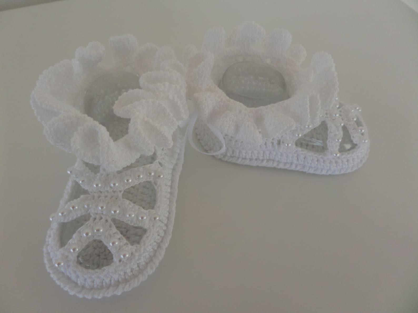 crochet baby booties, baby girl ballet slippers. crochet baby shoes for newborn to 06 months.