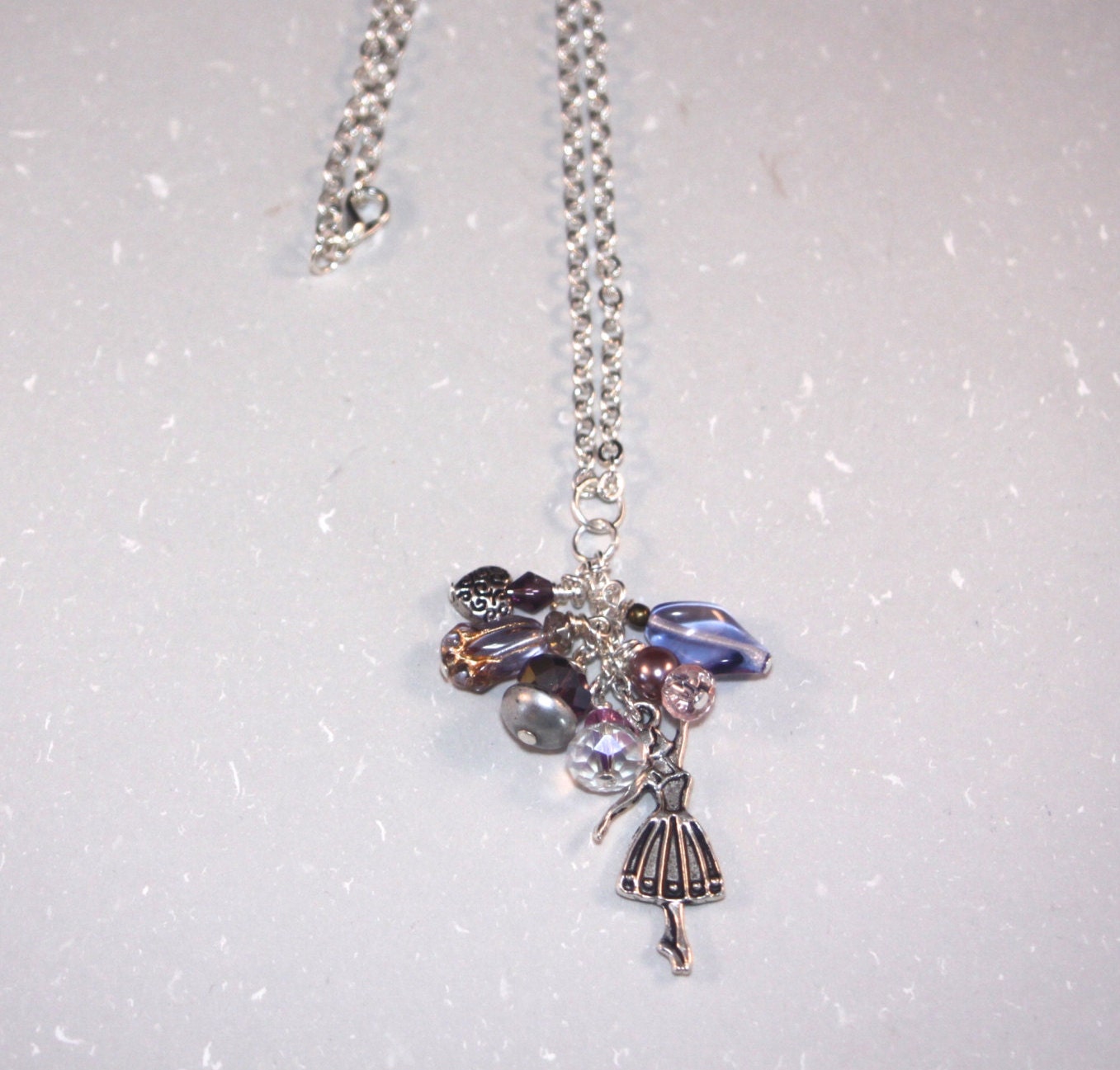 Lovely Shades of Purple Dance Theme Dangle Charm Necklace With - Etsy