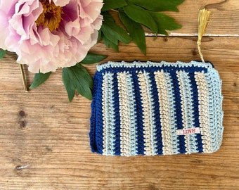 Gehaakte clutch bag in katoenen handtas, gehaakte handtas tas