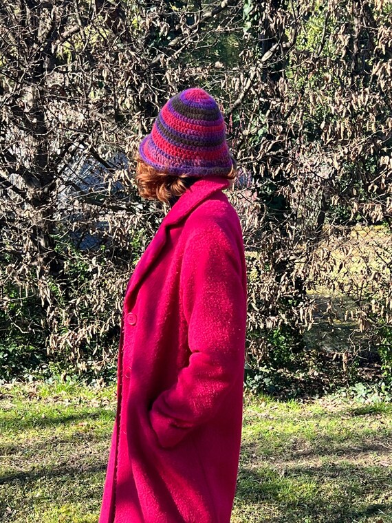 Cappello uncinetto fatto a mano berretto a righe in lana e | Etsy Italia