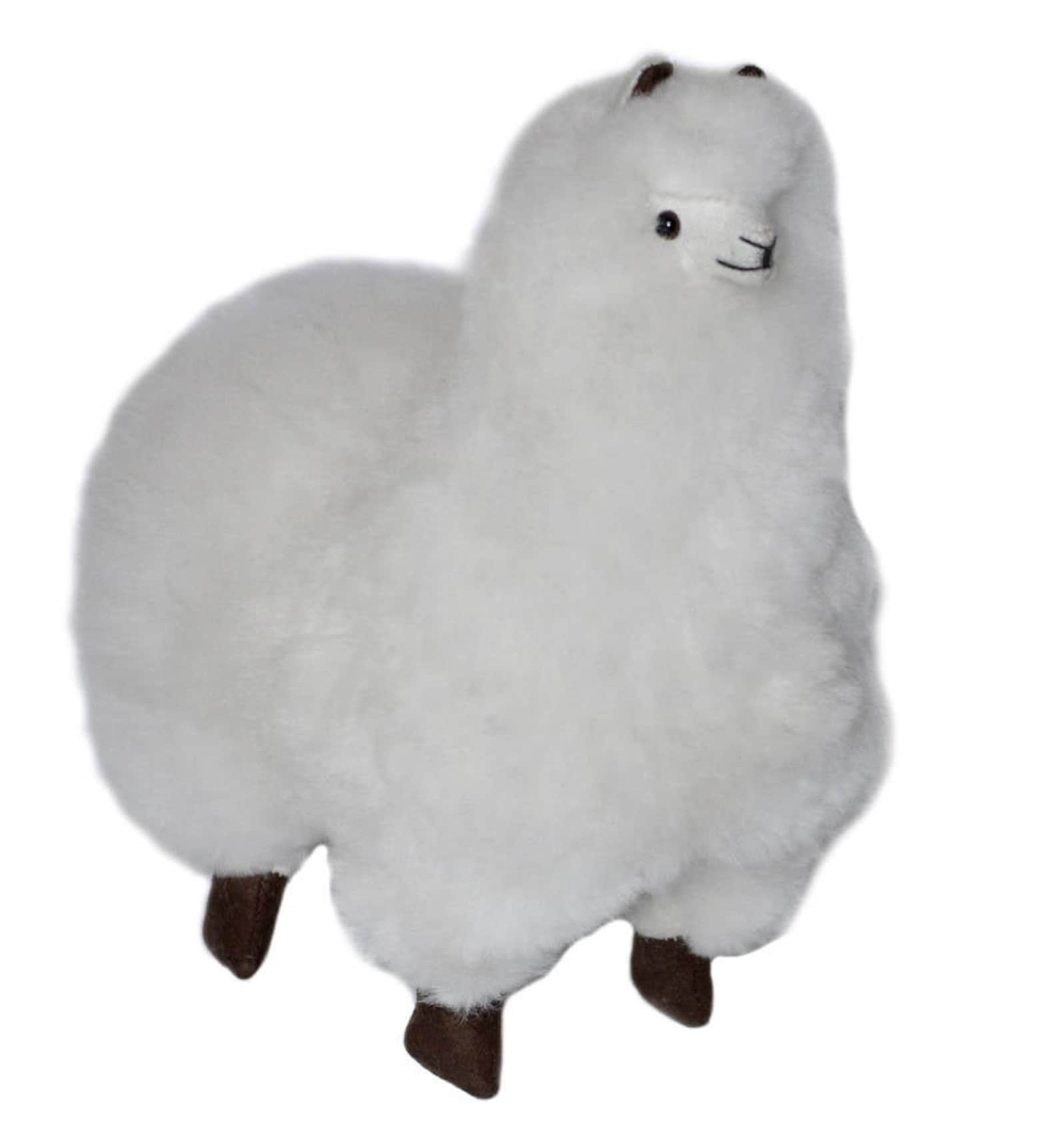 Alpaca Fur Toy. White Stuffed Animal. 12 inches. FREE | Etsy