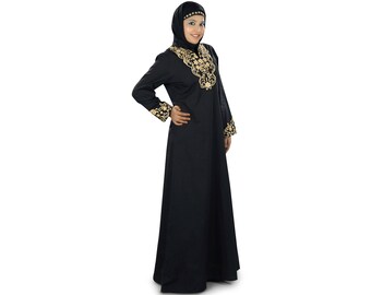 MyBatua Shaista Elegant Party Wear Abaya/Jilbab AY-239 Black | Etsy