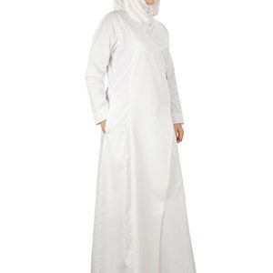 MyBatua Muslim Women White Cotton Abaya, Burqa, Trendy Traditional Hajj And Prayer Gown, Islamic Clothing, Jilbab, Jalabiya, AY-361 image 6