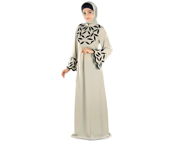 houd er rekening mee dat Panorama geschenk MyBatua mooie warme grijze polyester abaya moslim vrouwen - Etsy België