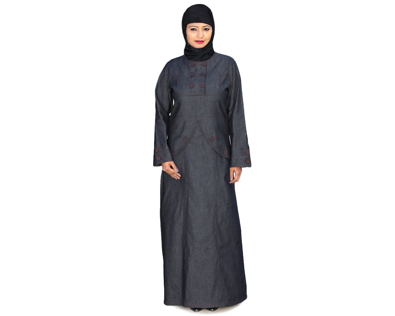Denim Abaya Etsy