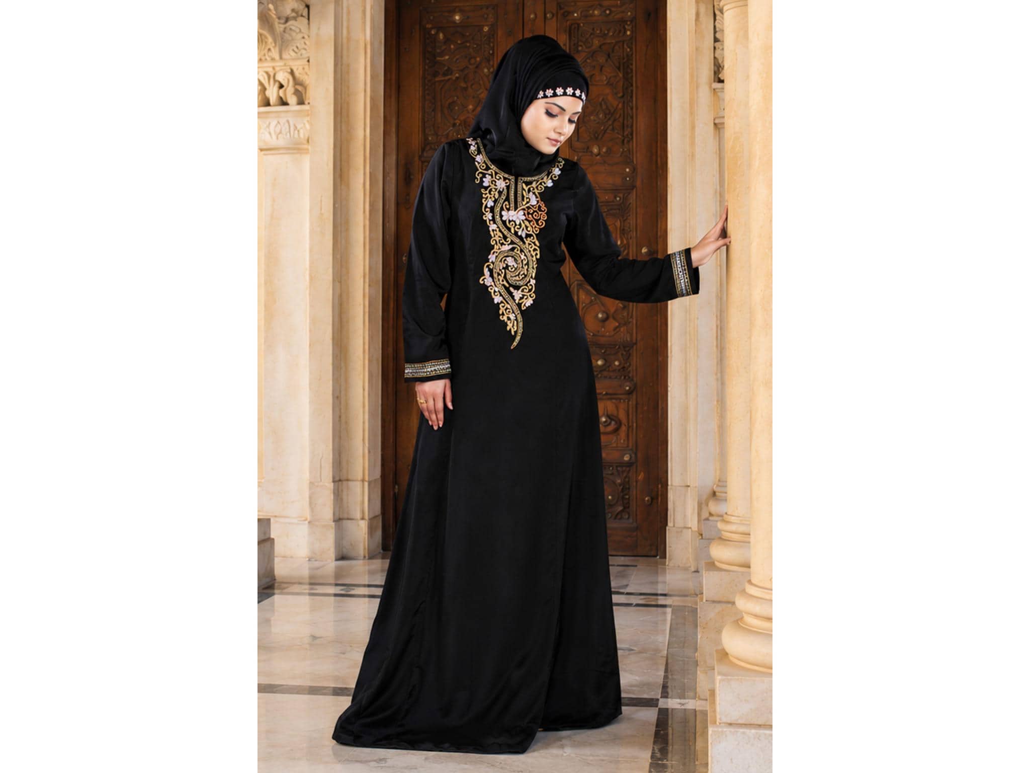 Black and Gold Muslim Dress - Etsy