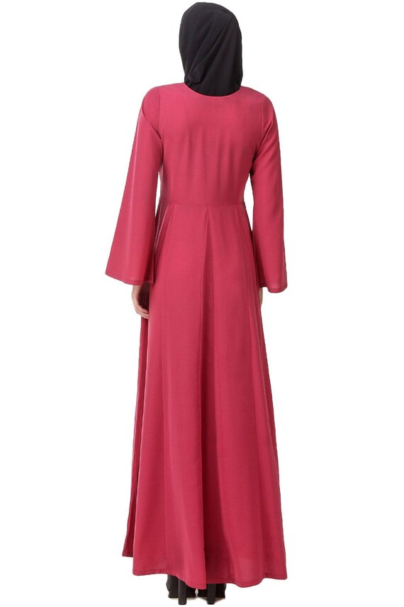 fitted abaya dress Plum Low Waisted Abaya Set (2 pcs)- Final Sale