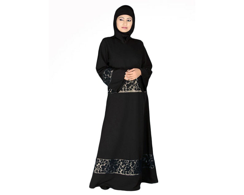 AY-017 Fancy Party And Occasion Wear Ladies Long Gown MyBatua Fancy Black Embroidered Kashibo Abaya Jilbab Jalabiya Islamic Clothing