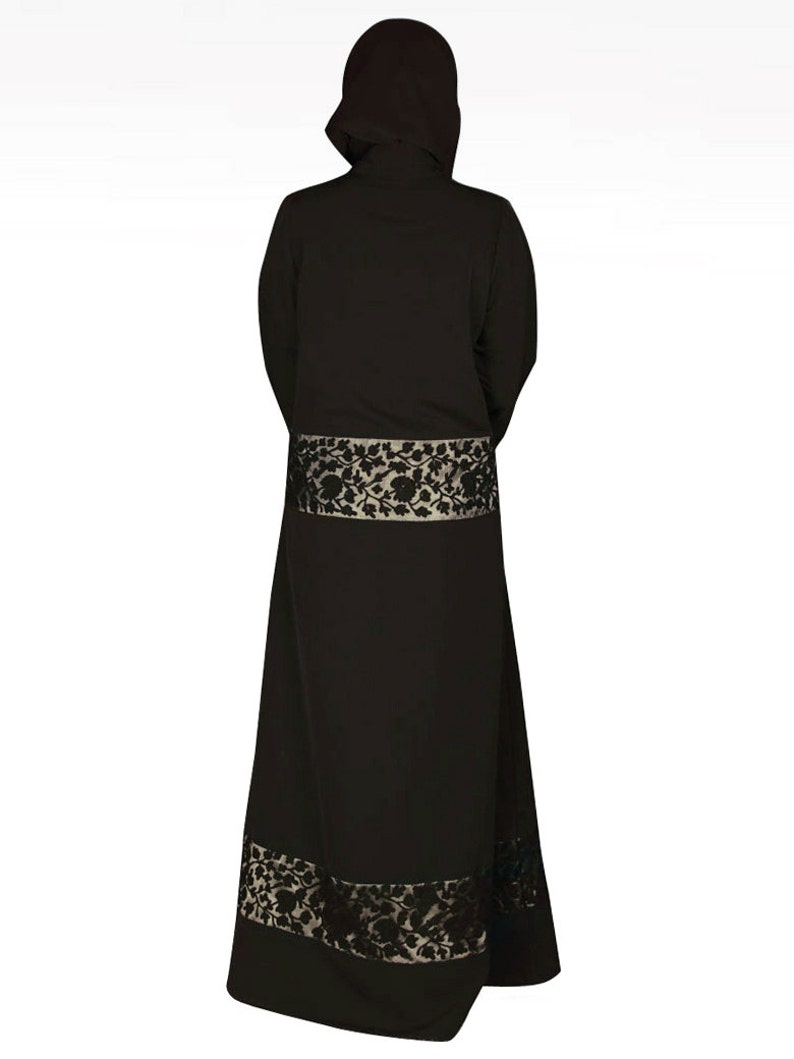 AY-017 Fancy Party And Occasion Wear Ladies Long Gown MyBatua Fancy Black Embroidered Kashibo Abaya Jilbab Jalabiya Islamic Clothing