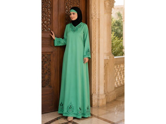 light green dress with hijab Mint Green Dress Dress With Matching Hijab How To Style Mint Green Dress || Hijab Outfits