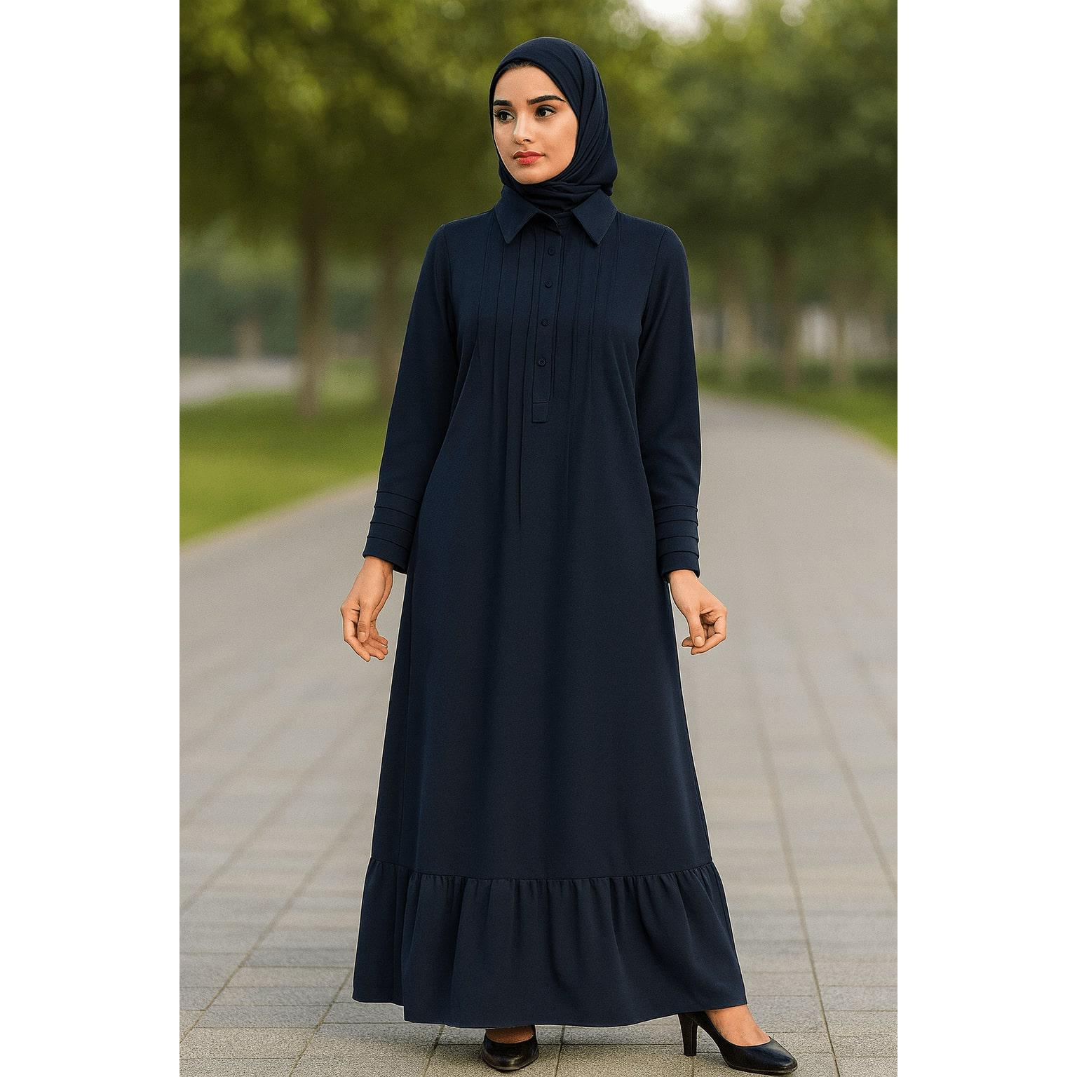 Navy Blue Islamic Dress
