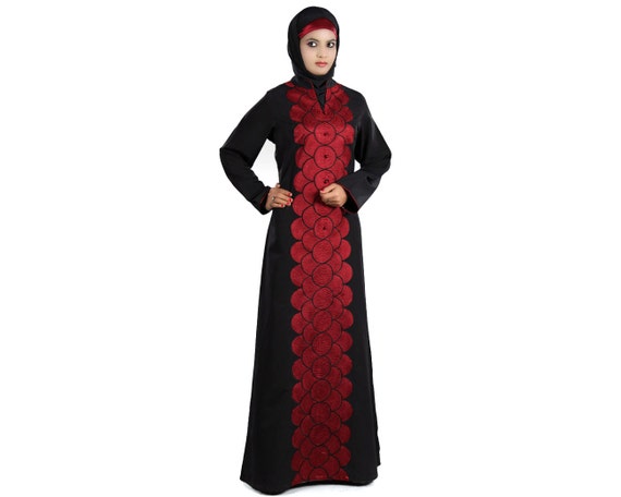 long gown red and black